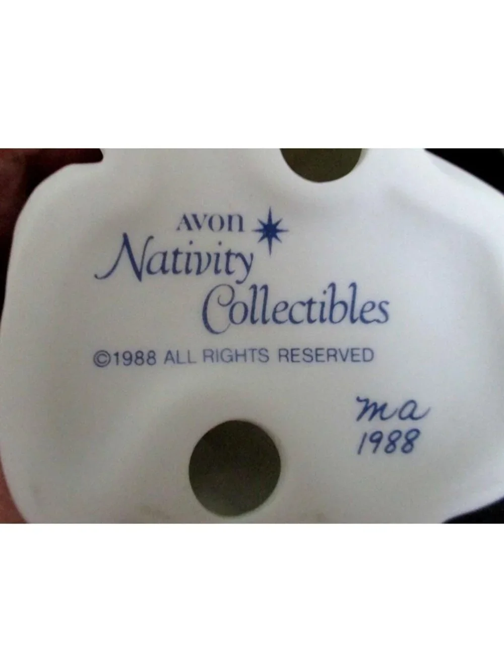 Vintage Avon Nativity Innkeeper Figurine: 1988 Porcelain Bisque, Original Box